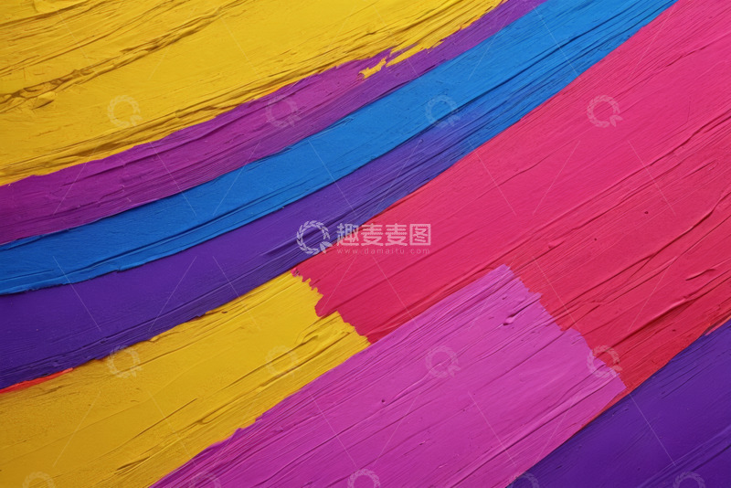 高清大图下载【趣麦麦图】多彩抽象油漆笔触纹理