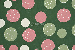 绿色底彩色圆点图案素材
