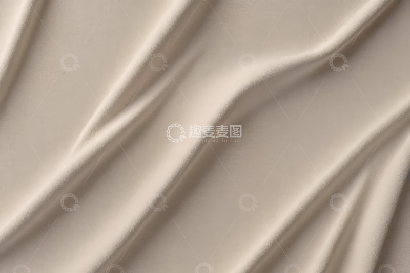 高清大图下载【趣麦麦图】米色丝绸织物纹理素材