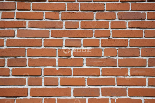 红色砖墙纹理特写