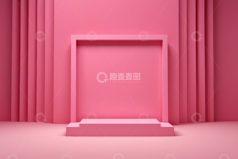 高清大图下载【趣麦麦图】粉色背景展示台