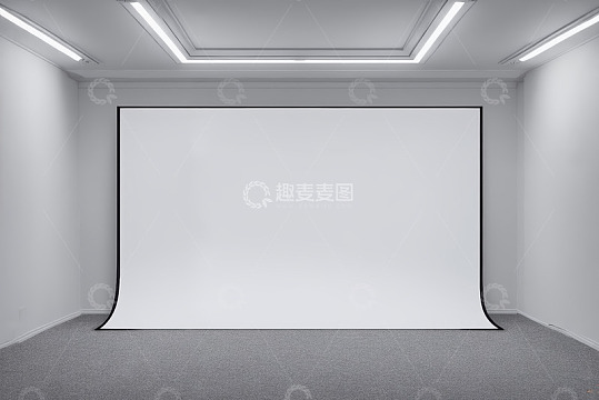 室内空白摄影背景幕布
