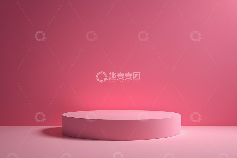 高清大图下载【趣麦麦图】粉色背景圆形展示台