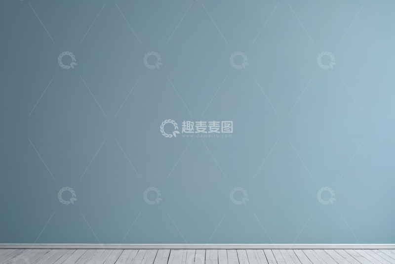 高清大图下载【趣麦麦图】浅蓝墙面搭配浅色木地板