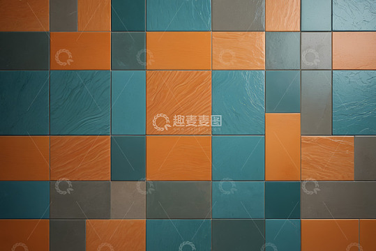 彩色方块拼接墙面纹理