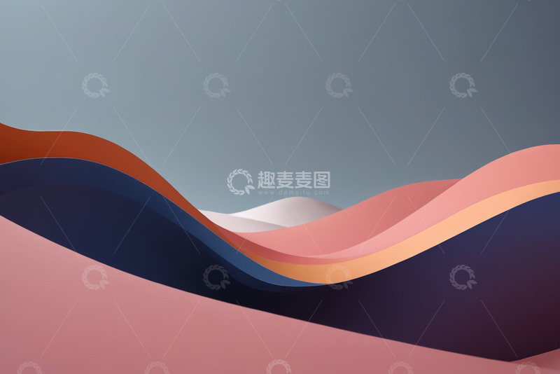 高清大图下载【趣麦麦图】抽象波浪形状背景素材