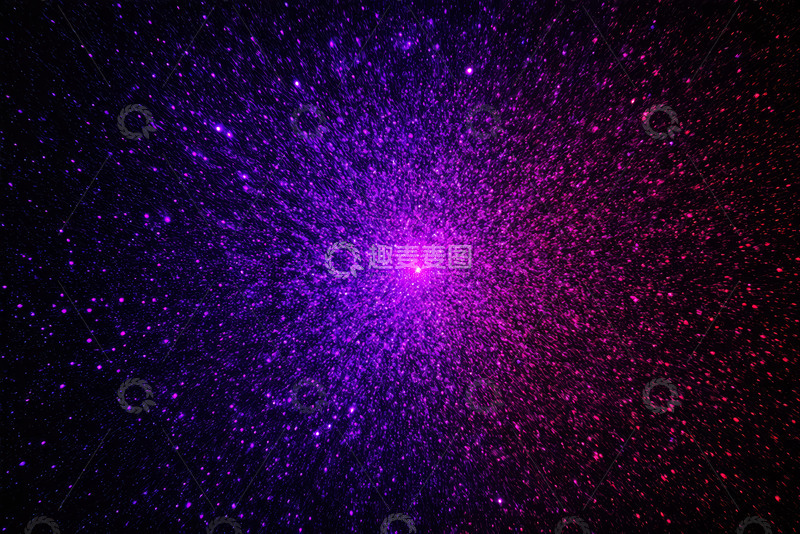 高清大图下载【趣麦麦图】紫色发光粒子星空背景