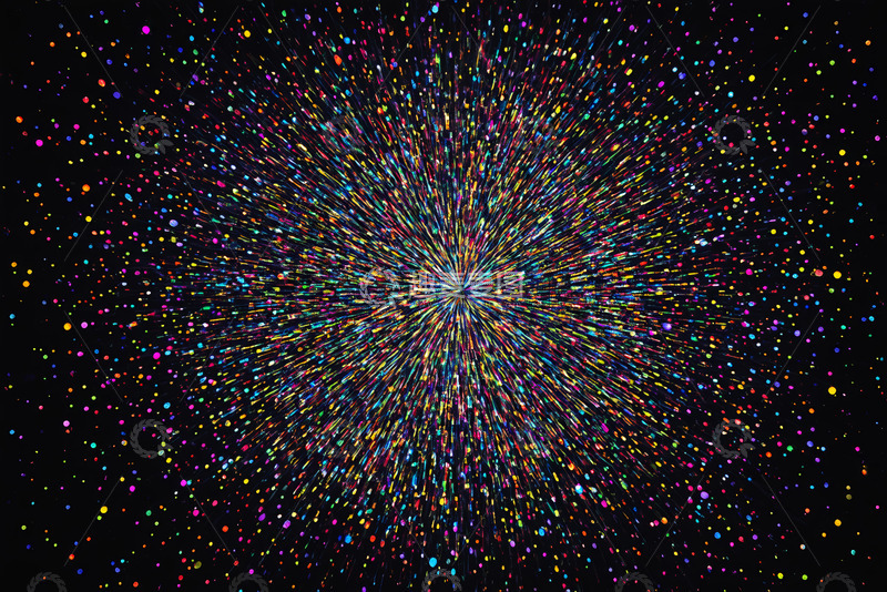 高清大图下载【趣麦麦图】彩色放射状光斑抽象背景