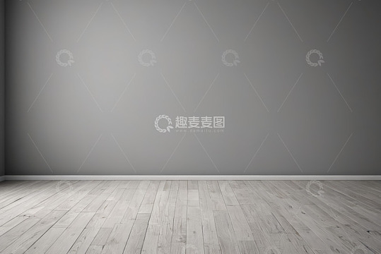 室内灰色墙面与浅色木地板