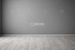 室内灰色墙面与浅色木地板