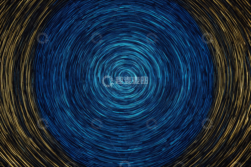 高清大图下载【趣麦麦图】蓝色金色抽象螺旋线条背景