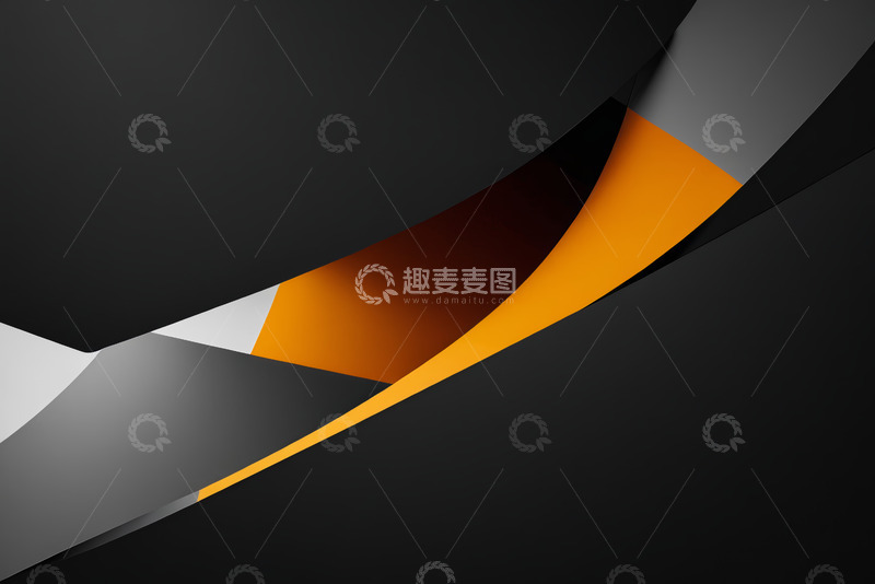 高清大图下载【趣麦麦图】黑橙灰几何抽象背景图