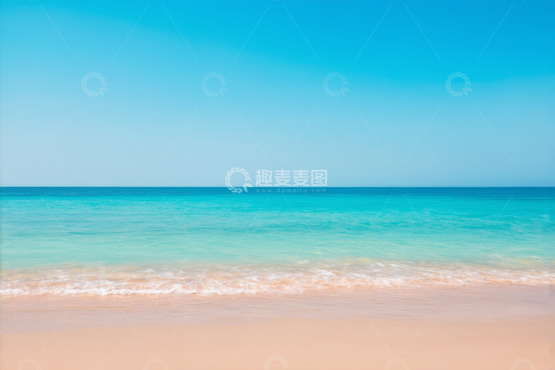 高清大图下载【趣麦麦图】海滩蓝色海洋自然风光