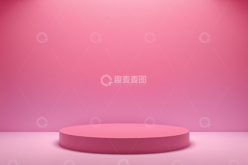 高清大图下载【趣麦麦图】粉色圆形展示台背景