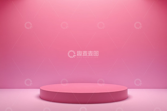 粉色圆形展示台背景