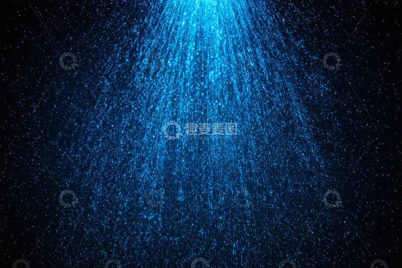 高清大图下载【趣麦麦图】蓝色粒子抽象背景