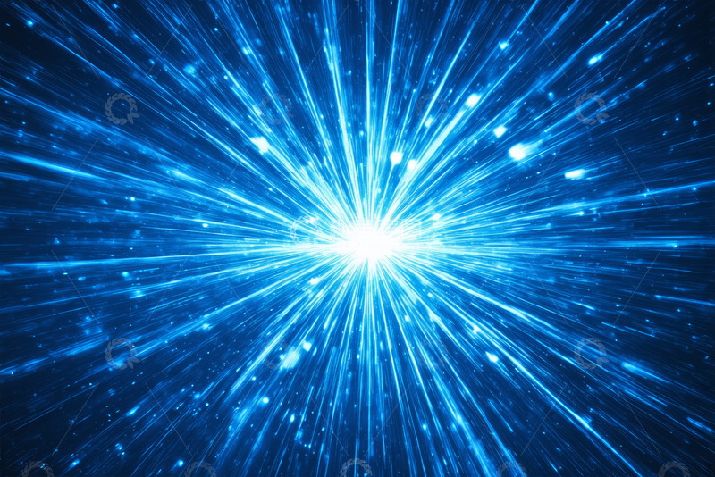 高清大图下载【趣麦麦图】蓝色放射状发光抽象背景