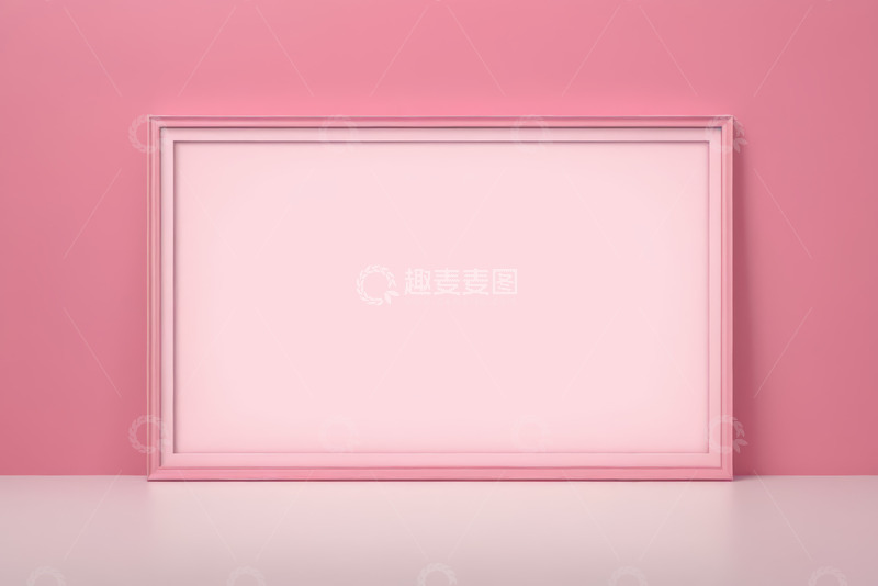 高清大图下载【趣麦麦图】粉色背景前的空白相框
