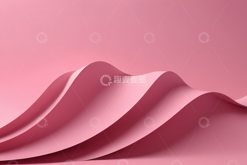 高清大图下载【趣麦麦图】粉色抽象波浪背景