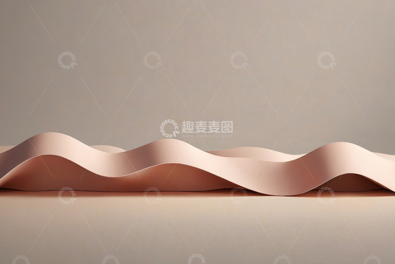 高清大图下载【趣麦麦图】粉色波浪形抽象背景