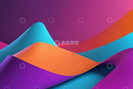 彩色波浪抽象背景图案