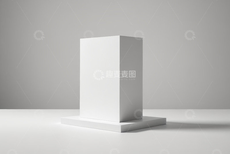 高清大图下载【趣麦麦图】白色立体展示台