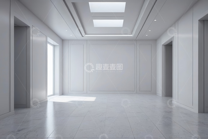 高清大图下载【趣麦麦图】现代简约风格空旷室内空间
