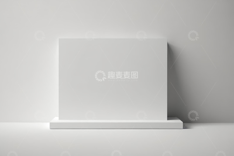 高清大图下载【趣麦麦图】白色展示台产品展示素材
