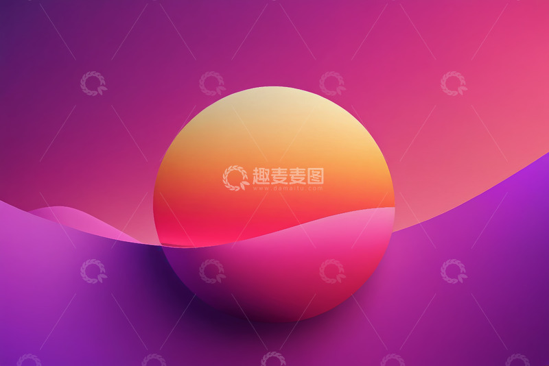 高清大图下载【趣麦麦图】渐变背景中的立体圆球