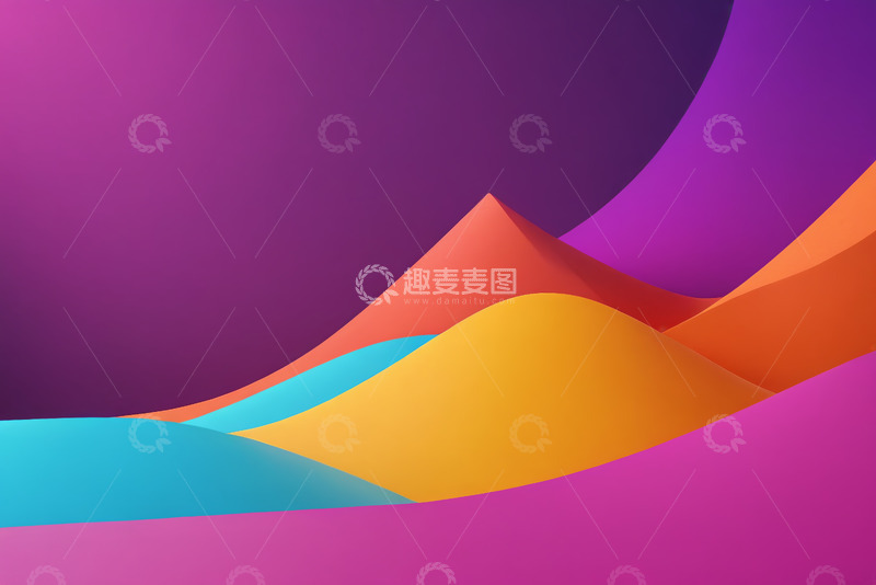 高清大图下载【趣麦麦图】多彩抽象图形背景