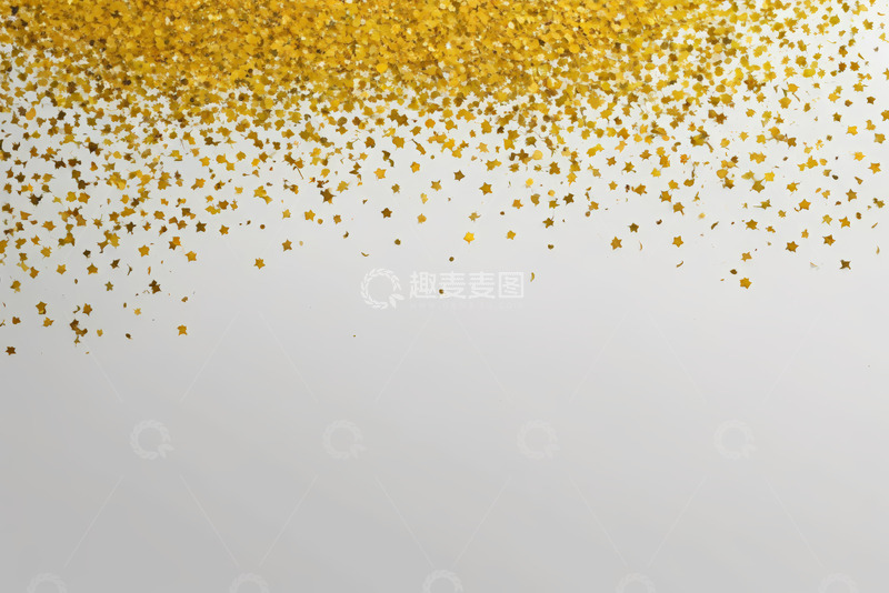 高清大图下载【趣麦麦图】金色星星状纸屑散落画面