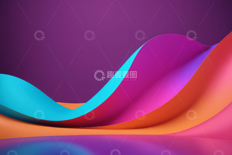 高清大图下载【趣麦麦图】彩色波浪形抽象背景图案