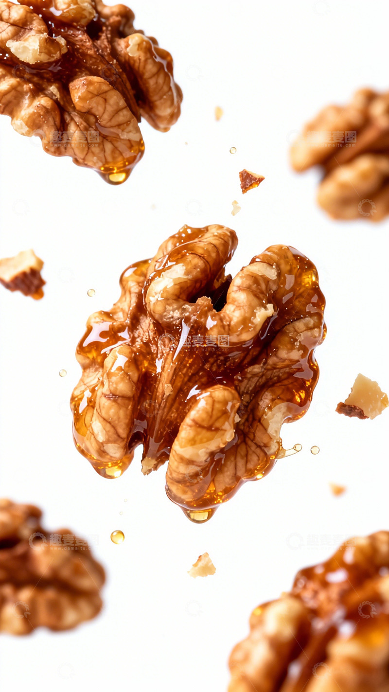 高清大图下载【趣麦麦图】蜂蜜核桃美食摄影