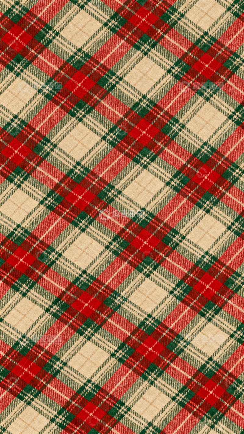 高清大图下载【趣麦麦图】圣诞风格格子布料图案设计素材