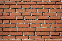 红色砖墙纹理特写