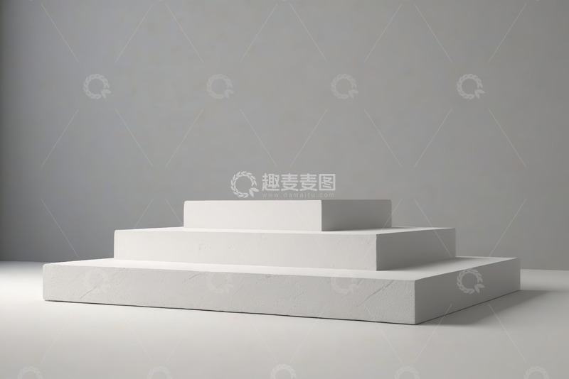 高清大图下载【趣麦麦图】白色三层展示台