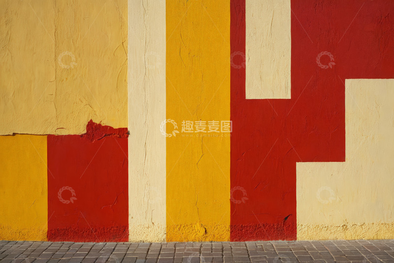 高清大图下载【趣麦麦图】彩色几何图案墙面