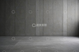 室内灰色混凝土墙面地面场景