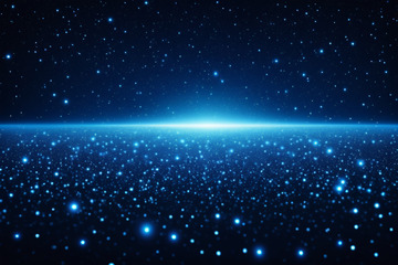 蓝色星空粒子背景