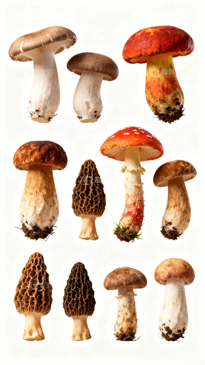 高清大图下载【趣麦麦图】多种蘑菇摄影图片