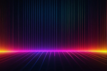 彩色发光线条背景素材