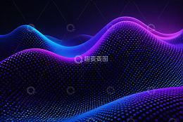 抽象动感粒子波浪背景