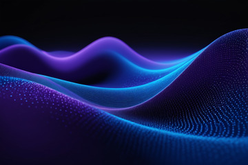 抽象粒子发光波浪背景