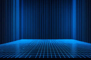 蓝色光效抽象背景空间