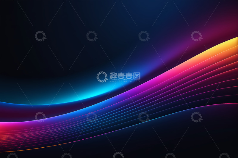 高清大图下载【趣麦麦图】渐变彩色线条抽象背景