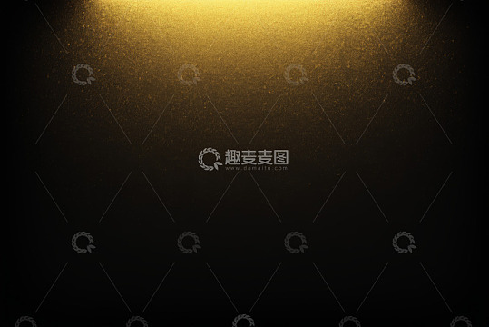 黑色背景上的金色发光效果