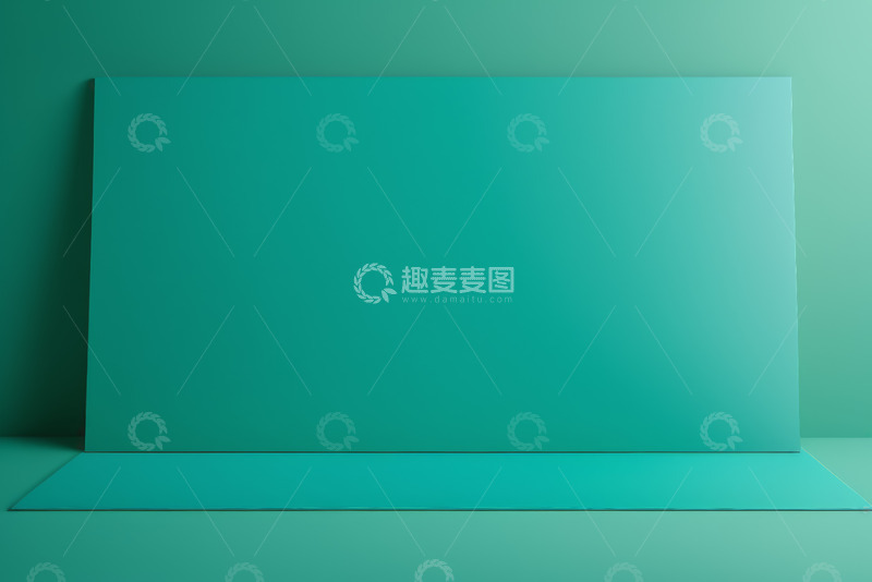 高清大图下载【趣麦麦图】青绿色背景板展示素材