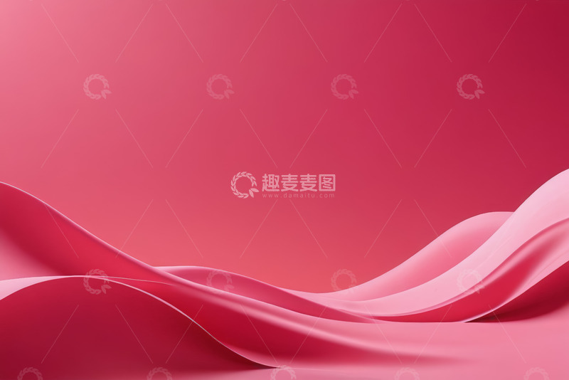 高清大图下载【趣麦麦图】粉色渐变背景抽象波浪画面