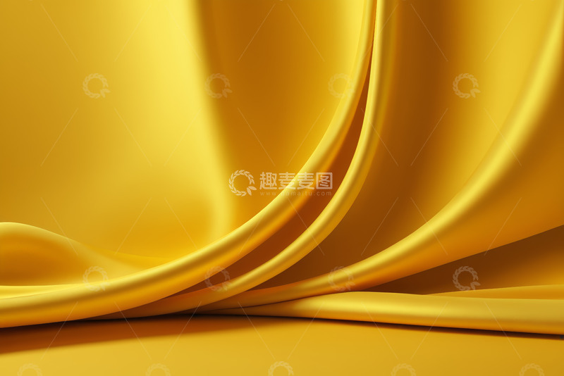 高清大图下载【趣麦麦图】金黄色丝绸质感背景