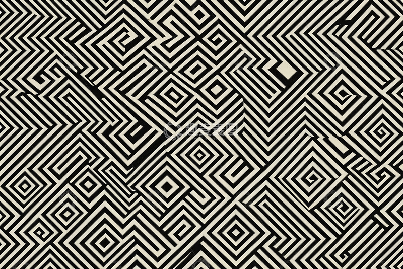 高清大图下载【趣麦麦图】黑白几何图案纹理背景
